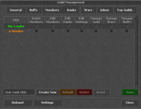 Ranks and permissions